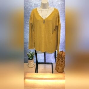 Bke Waffle Print Long Sleeve Sweater from The Buckle Store